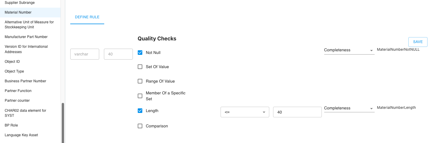 Material Number